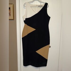 Karl Lagerfeld Paris Women's Colorblocked Midi Dress